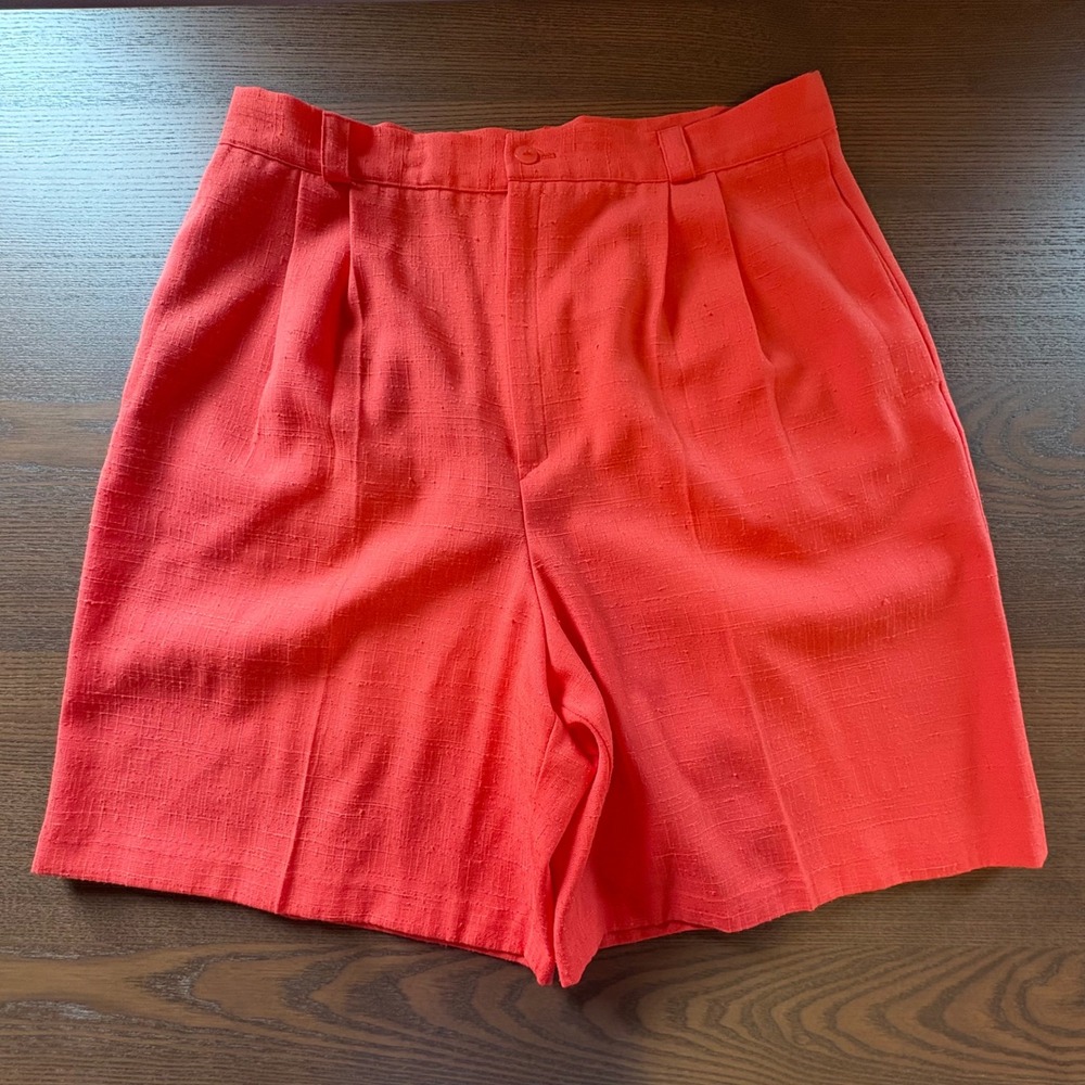 Fundamental Things Shorts Suit Set Womens 16 Coral Pink 2pc EUC Vintage - Picture 12 of 14